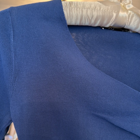 NWT Zara Rushed Knit Top. Blue. Size Small. - Picture 2 of 5